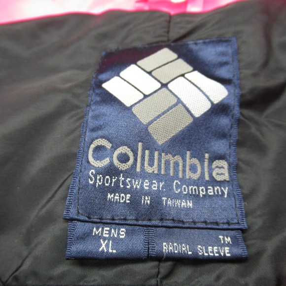 Columbia Jacket Mens XL Blue Pink Pockets Full Zip Waterproof 3in1 Shell Outdoor - Picture 4 of 16